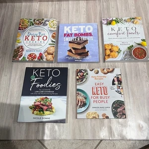 Keto Cookbooks Lot of 5: Keto Comfort Foods, Keto Fat Bombs, Dairy Free Keto - Picture 1 of 12