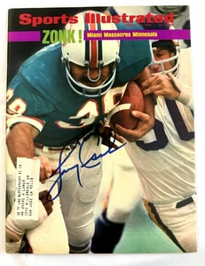Larry Csonka Firmado Autografiado 1974 SI Sports Illustrated NFL Super Bowl Miami - Imagen 1 de 6