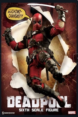 Sideshow 1/6 12英寸漫威漫画雇佣兵带Mouth Deadpool可动人偶带盒 — 第 1/4 张图片