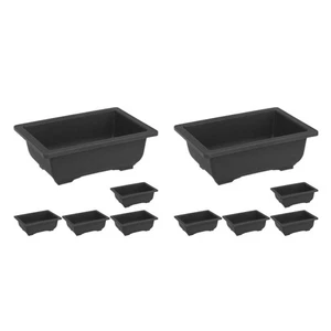  10 pcs Bonsai Planting Pots Rectangular Planter Flower Planting Containers No - Picture 1 of 12
