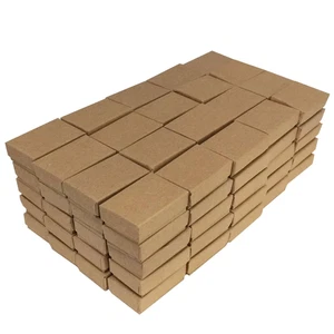 Cajas de regalo de joyería rellenas de algodón Kraft - Pack de 100 - Imagen 1 de 12