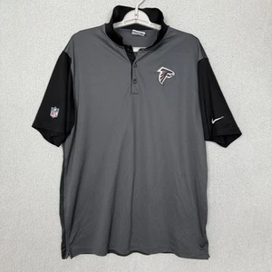 Nike Polo Shirt Men's Size XL Atlanta Falcons Gray Dri-Fit On Field Short Sleeve - Picture 1 of 9