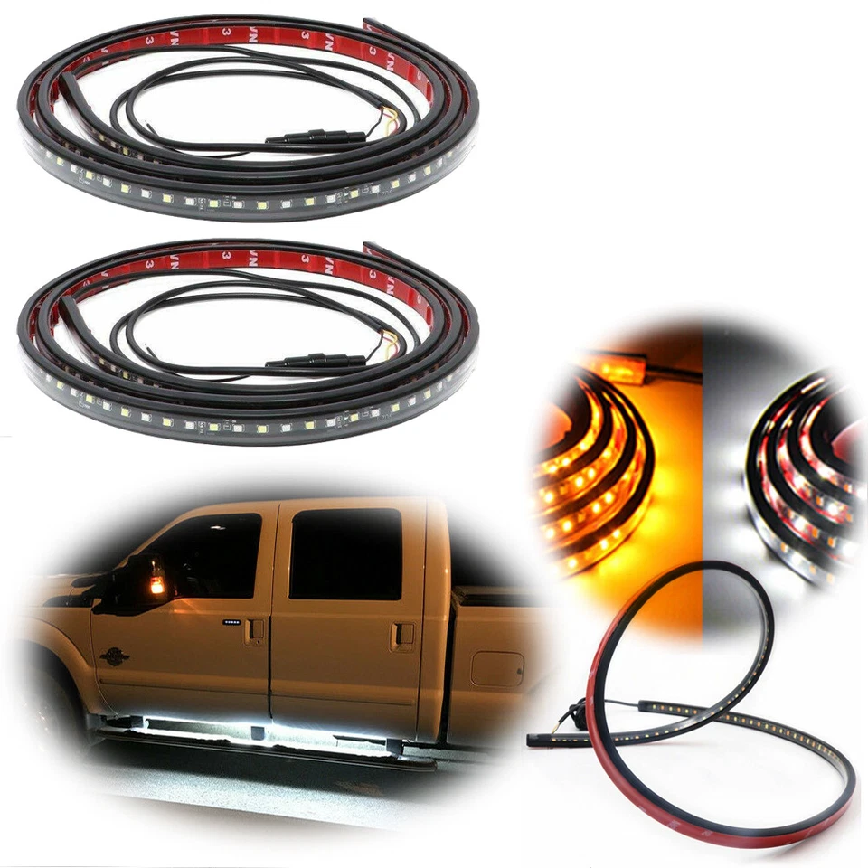 60" LED Side Step Light Running Board Strips Bar 2X For Dodge Ram 1500 2500 3500 - Image 1 of 4