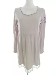 Abito maglione CHILLNORWAY taglia S grigio al ginocchio cotone 100% manica lunga pizzo - Foto 1 di 5