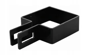 End clamp square 100 x 100 mm black fence clamp for fence posts - Picture 1 of 7