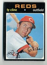 1971 TOPPS CINCINNATI REDS TY CLINE #319 EXMT+ 