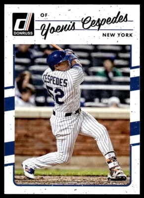 2017 Donruss Baseball Card Yoenis Cespedes New York Mets #123 - Image 1 of 2