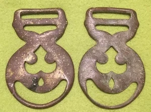 Two ~ Matching ~ Civil War ~ Calvery Brass Harness Pieces~~steampunk. Art - Picture 1 of 4