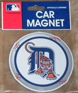 MLB DETROIT TIGERS 4" BASEBALL CAR MAGNET D LOGO TIGER Locker Tool Box Decor - Picture 1 of 3