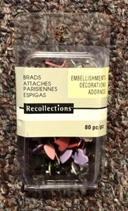 Recollections Brads - .25" Wide Metal Hearts in Assorted Colors 80pc (New) - Picture 1 of 2
