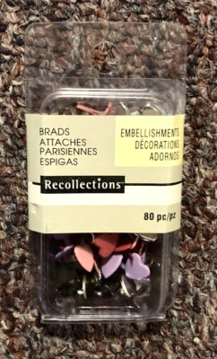 Brads Recollections - Corazones metálicos de 0,25" de ancho en colores surtidos 80 piezas (nuevo) Foto 1 de 2