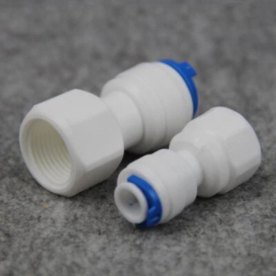 1/4 3/8 Push Fit Tube Quick Connector Female Thread Fitting for RO Water System - Image 1 of 4