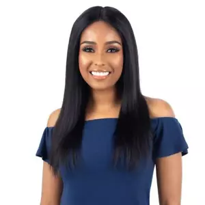 SHAKE-N-GO GIRL FRIEND VIRGIN HUMAN HAIR 5"C-PART HD LACE FRONT WIG -STRAIGHT 22 - Picture 1 of 5