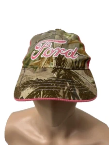 Ford Baseball Hat Realtree APG Camo Pink Trim Womens Mesh Trucker Adjustable New - Picture 1 of 6