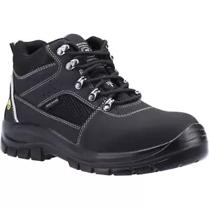 Skechers Trophus Letic ESD S1P puntera de acero negro entresuela bota de seguridad de trabajo - Imagen 1 de 2