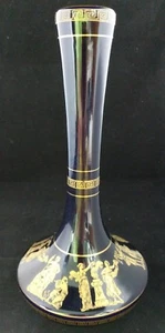 I.Spyropoulos Hand Made Greece 24K Gold Schwarz Vintage Vase Griechisch - Bild 1 von 4