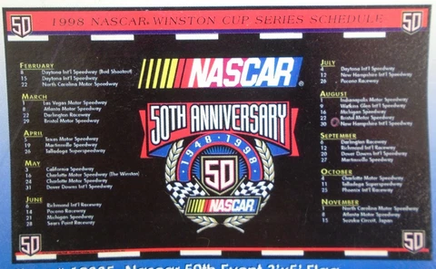 Nascar 50th Anniversary 1948 - 1998 Collector Flag 3' x 5' Cover