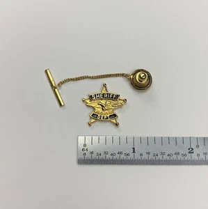 Sheriff Dept Gold Tie Tac - New - Metal Rank Insignia - Picture 1 of 2