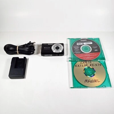 CASIO EX-Z75 EXILIM 7.2 MP Digital Camera Bundle w/ Charger, Software, Case - Image 1 of 4