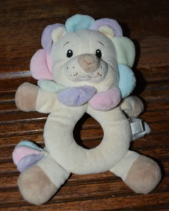 Koala Baby Plush Pastel Lion Easy-Grip Infant Toy Rattle Sewn Eyes & Mouth - Picture 1 of 3