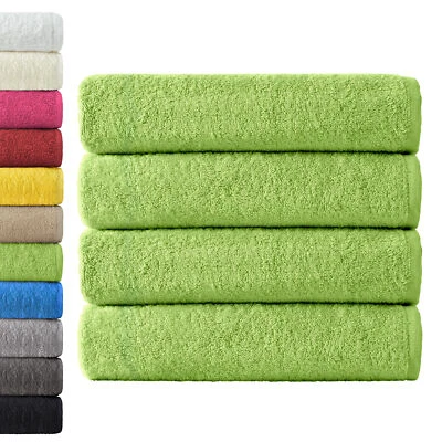 Duschtücher Dusch-Handtücher Frottee 100% Baumwolle 70 x 140 cm 4er Set  - Bild 1 von 4