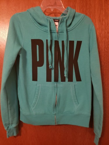 UNDERCOVER Felpa con cappuccio donna ROSA Victoria Secret acqua teal taglia small S usata in ottime condizioni vedi foto cappuccio