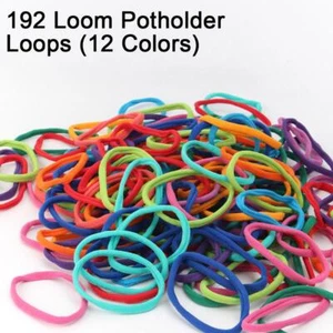 192pieces Weaving Loom Loops, Elastic Potholder Loops, B7T4 E8U1 Colors U6T9 - Picture 1 of 12