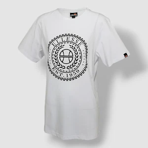 T-shirt Ellesse Carala donna media bianca 100% cotone girocollo stampa silicone - Foto 1 di 7