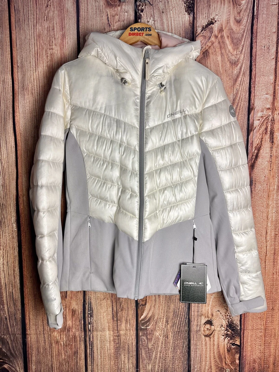 O’Neill Damen Snowboardjacke – Wasserdicht, Warm, Mit Fellkapuze, Flower Print, Gr. XS
