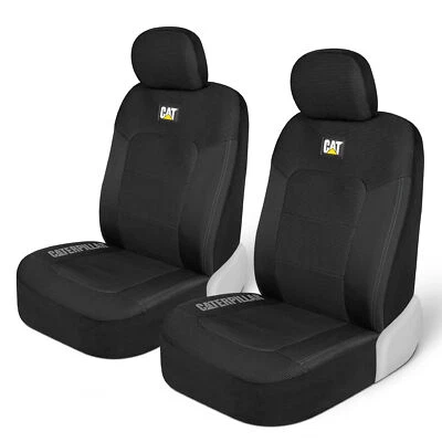 Fundas de asiento CAT negras para automóviles, camionetas y SUV - Juego de (2) asientos de coche MeshFlex... Foto 1 de 4