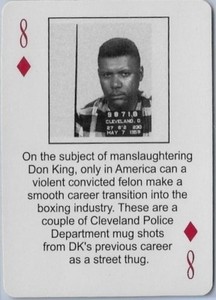 RARE 2003 STARZ BEHIND BARZ DON KING  "SP ERROR" PLAYING CARD ~ MUG SHOT  BOXING