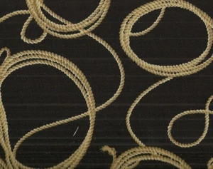 Best of the West black lasso ropes cowboy western Benartex fabric 30 inch piece - Picture 1 of 1