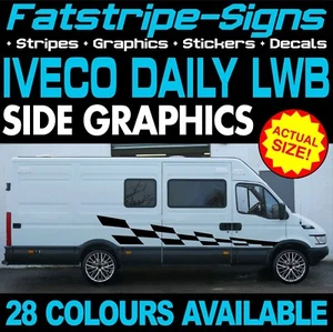 to fit IVECO DAILY LWB GRAPHICS STICKERS STRIPES DECALS MOTORHOME CAMPER VAN - Picture 1 of 2