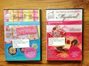 2 x Card Making Techniques DVDs Bright & Breezy & Mystical. Fast & Free UK P&P - Picture 1 of 3