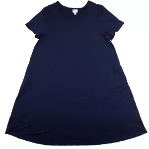 XXS Small Womens LuLaRoe Jessie Pocket Dress Solid Navy Blue - Picture 1 of 3