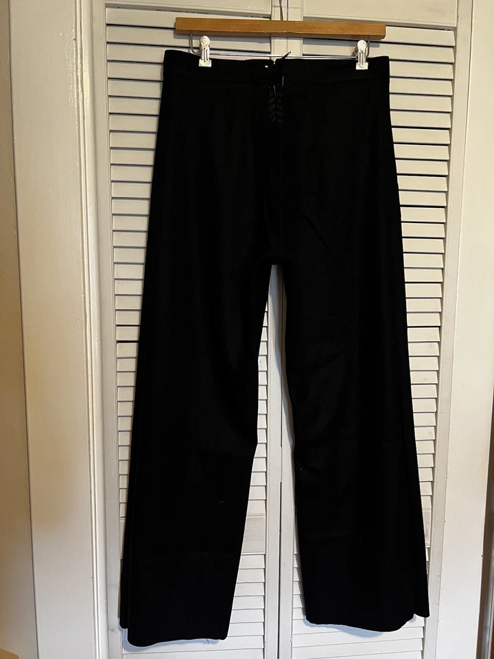 RIDING WOOL VINTAGE Pants Women's Size 18 Waist 36 Blue Lace Front Button Back - Image 1 of 4