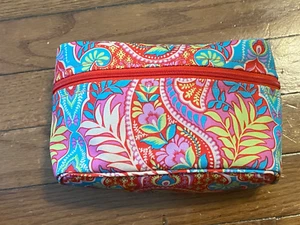 Vera Bradley toiletry make up cosmetic bag multi color / travel zipper - Picture 1 of 10