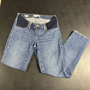 Madewell Maternity Slim Boy Jeans Size 26 with elastic sides & adjustable waist - Picture 1 of 9