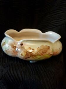 Bowl, Handpainted & Signed, Oval Shape Footed, Vintage 