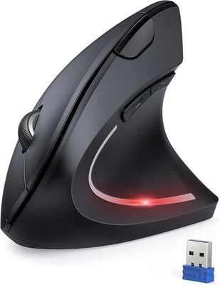 TECKNET Ergonomic Mouse, 4800DPI Wireless Vertical Mouse 6-Button Black  - Image 1 of 4