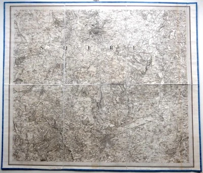 STAFFORDSHIRE BIRMINGHAM LICHFIELD c1834 GENUINE 1st EDITION ORDNANCE SURVEY MAP - Image 1 of 4