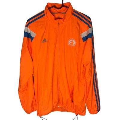 Adidas Jacket Mens XL Orange Blue Boston Marathon 2014 Windbreaker Running BAA - Image 1 of 4