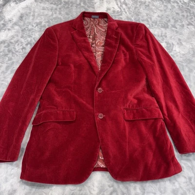 Chaqueta estilo dinero antiguo Madison para hombre ajuste moderno 36S terciopelo rojo cena fumar Foto 1 de 4