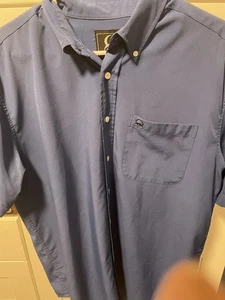 Cinch Shirt Mens Blue Button Down Casual Short Sleeve Size M - Picture 1 of 4