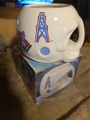 Caneca capacete cerâmica futebol americano NFL vintage 1997 Tennessee Oilers conceitos esportivos com caixa - Imagem 1 de 4