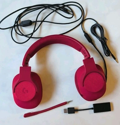 Logitech G433 7.1 Wired Gaming Headset with Headphone Red - Image 1 of 4