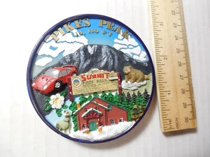 Imán de nevera turística de recuerdo vintage de resina Pikes Peak Summit Colorado - Imagen 1 de 7