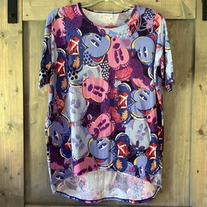 Lularoe Disney Topolino Camicia Top Rosa Viola Colorata Donna Taglia S - Foto 1 di 5