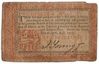1777 Two Shillings Pennsylvania PA Colonial Currency Bank Note + No Reserve!