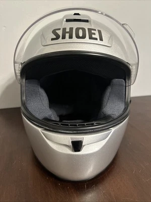 Capacete de motocicleta Shoei RF-900 prata rosto inteiro aprovado SNELL & DOT tamanho MD - Imagem 1 de 4